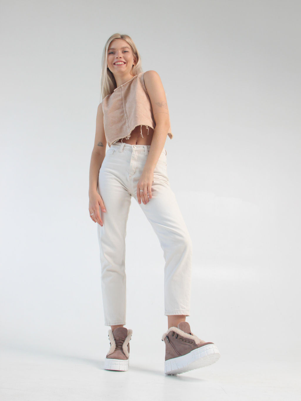 Ботинки 243.о.212131w.Капучино замша/мех