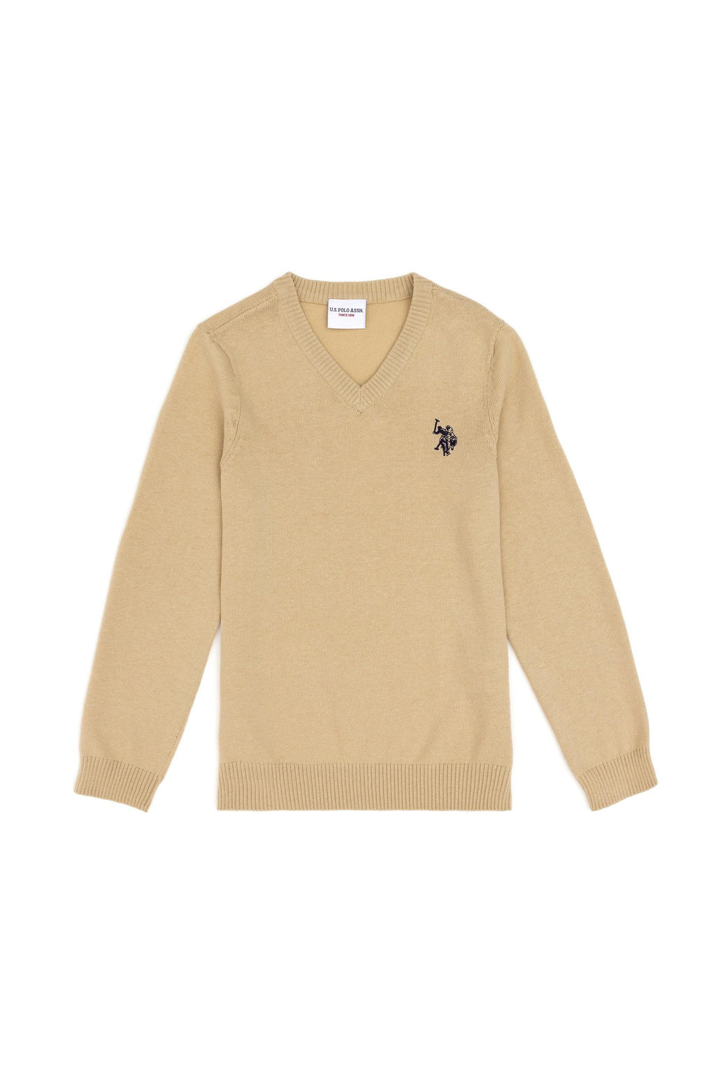 Базовый свитер светло-хаки для мальчика Неожиданная скидка в корзине - U.s. polo assn фото 2
