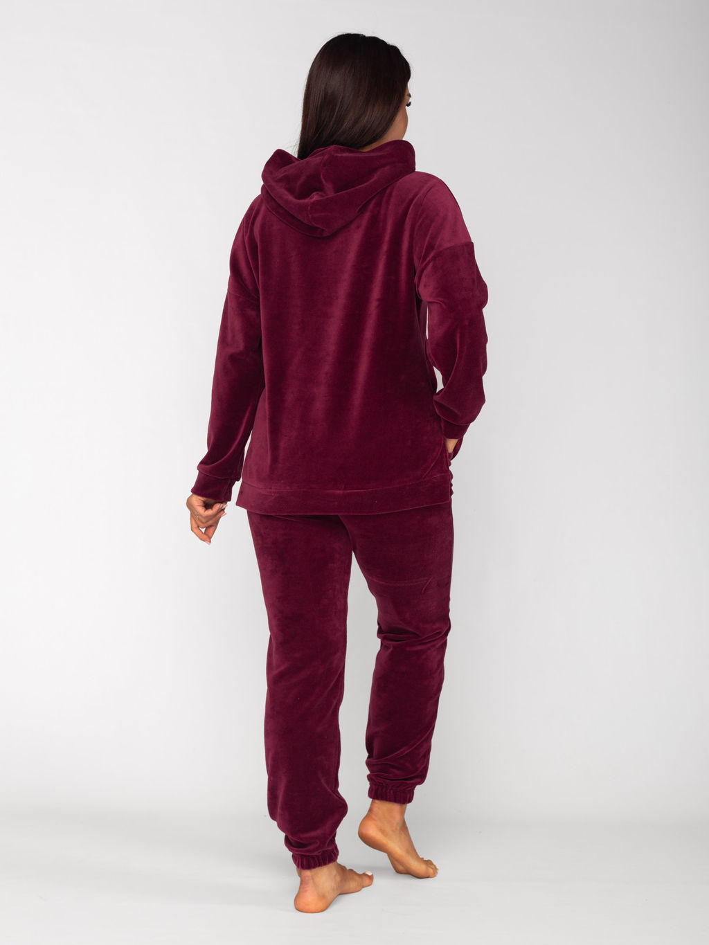 Костюм женский велюровый Аиша бордо - Domtrik Домашний трикотаж фото 7