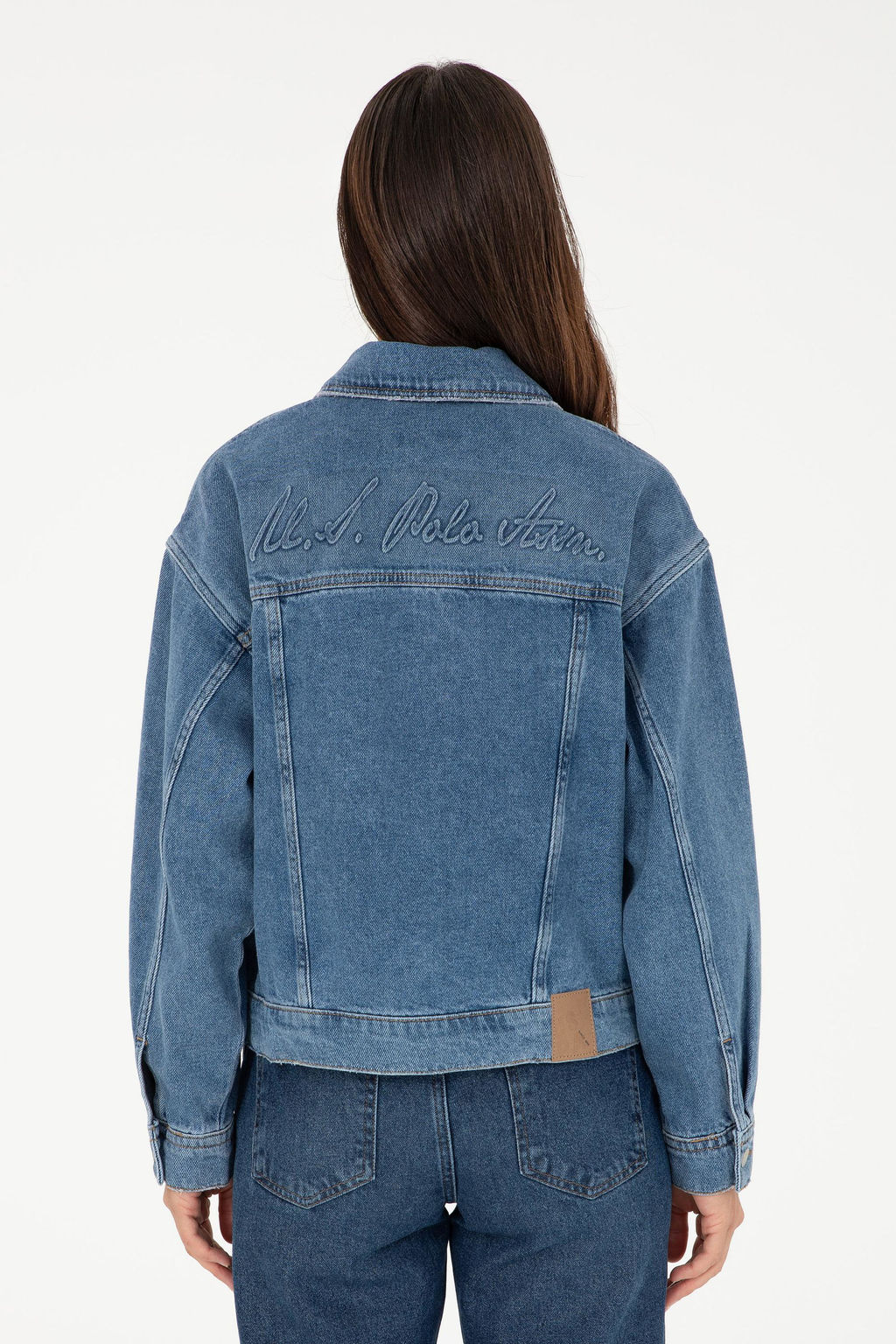 Женская синяя джинсовая рубашка Неожиданная скидка в корзине - U.s. polo assn фото 5