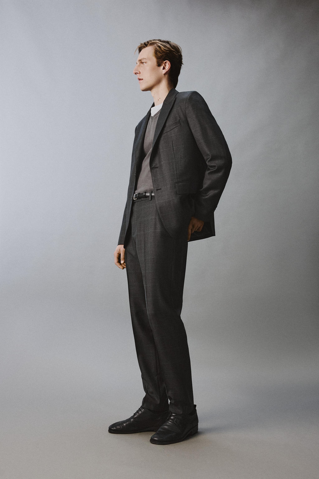 BLAZER TRAJE CUADROS 100% LANA / Marengo vigor? - Zara фото 4