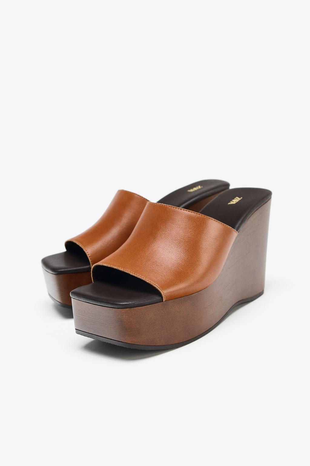 LEATHER WEDGE - Zara фото 7