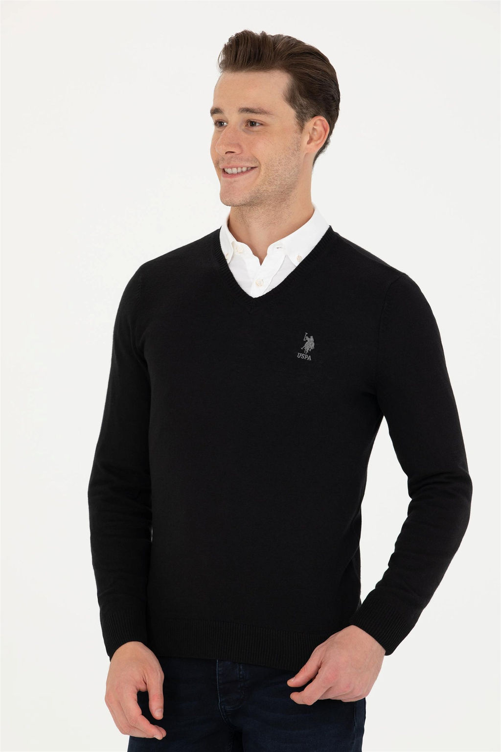 Мужской черный базовый свитер Неожиданная скидка в корзине - U.s. polo assn фото 3