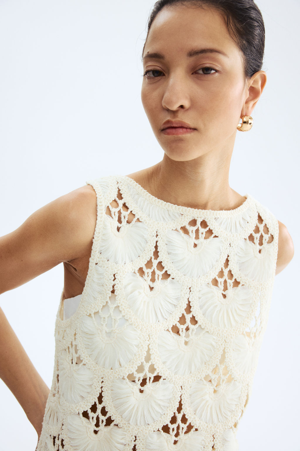 Top efecto crochet con espalda en U - H&m фото 2