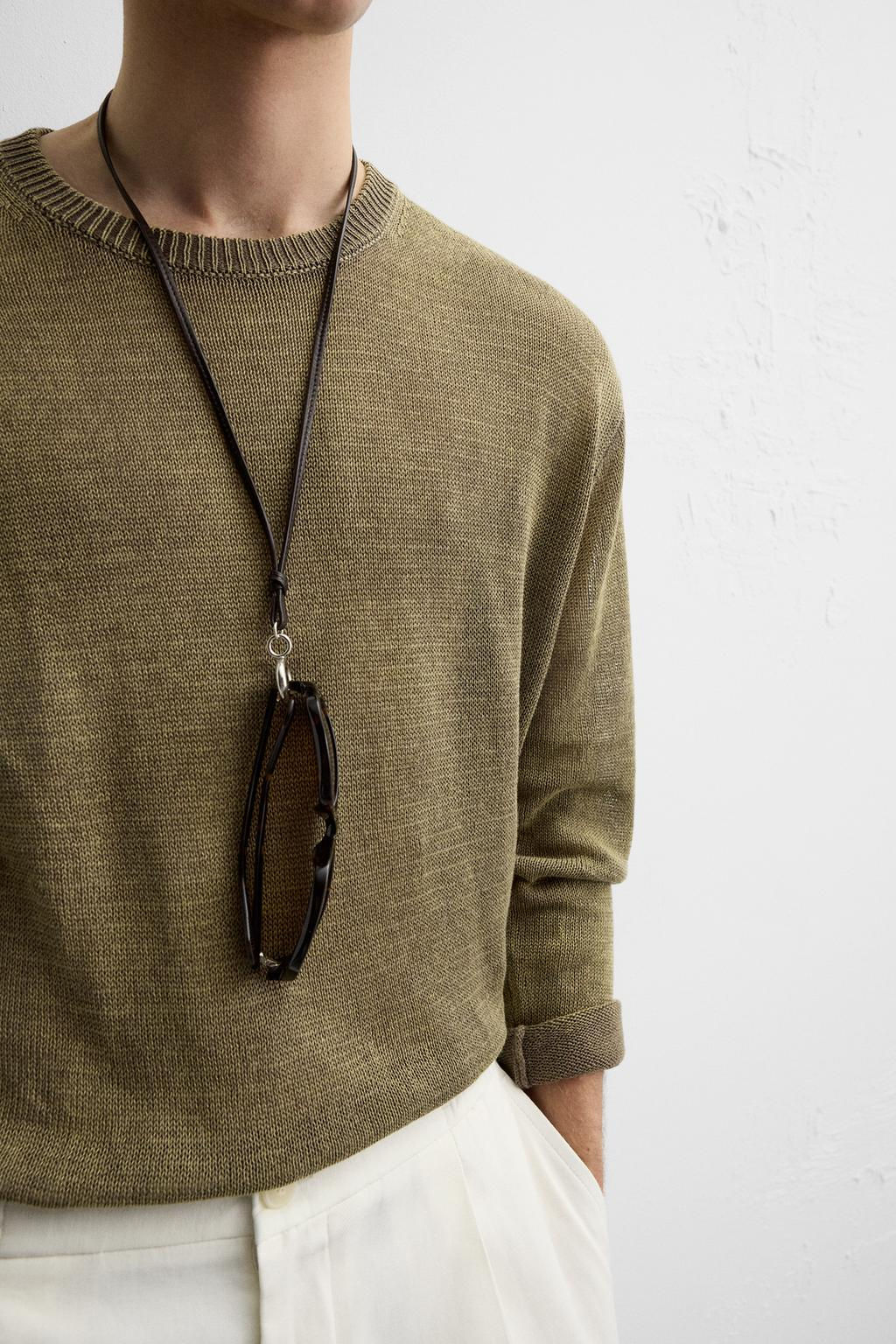 RELAXED FIT SEMI-SHEER SWEATER - Zara фото 5