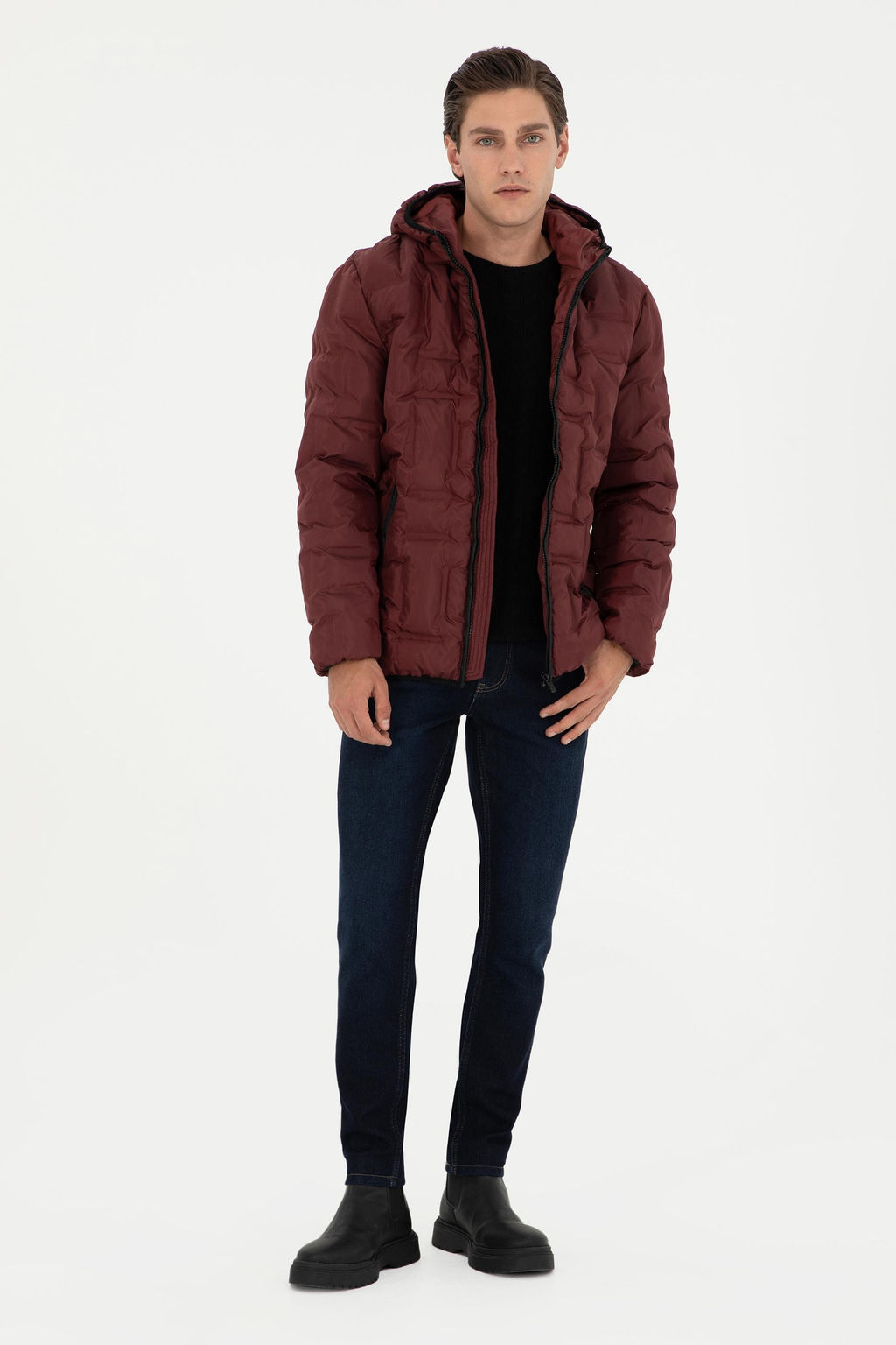 Мужское бордово-красное пальто Неожиданная скидка в корзине - U.s. polo assn фото 4