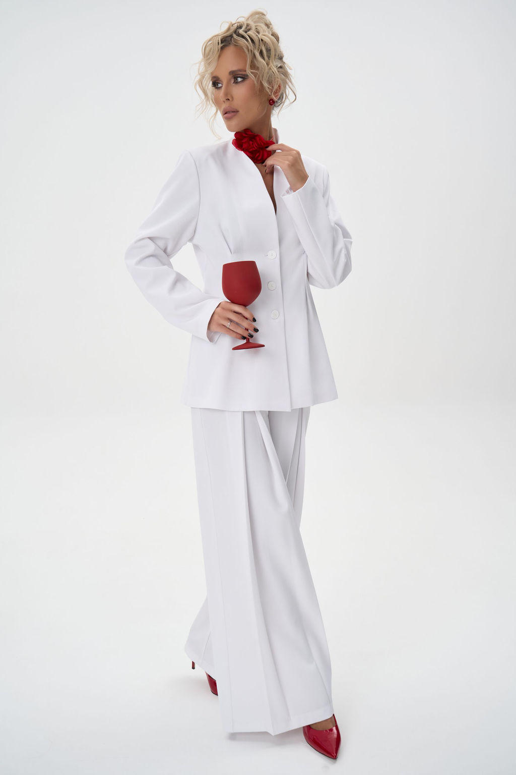 Брюки Тайрис (белый) - Эльза фото 15