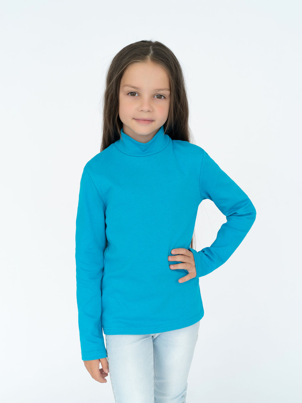 Джемпер-водолазка бирюза 645 (140, 72)