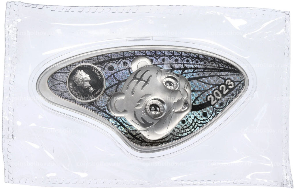 Монета 20 центов 2023 года Самоа Китайский гороскоп Год тигра