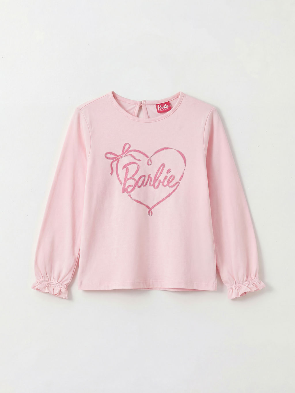 Bisiklet Yaka Barbie Bask?l? K?z ?ocuk Ti??rt ve Tayt