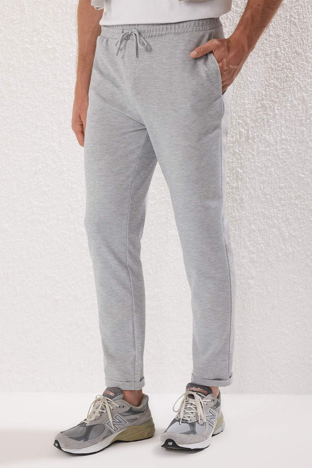 TRENDYOL MAN Bej Regular Fit Orme Esnek Rahat Beli Baglamal? Lastikli Duble Paca Kumas Pantolon TMNAW25PL00002 - Trendyolmilla фото 19