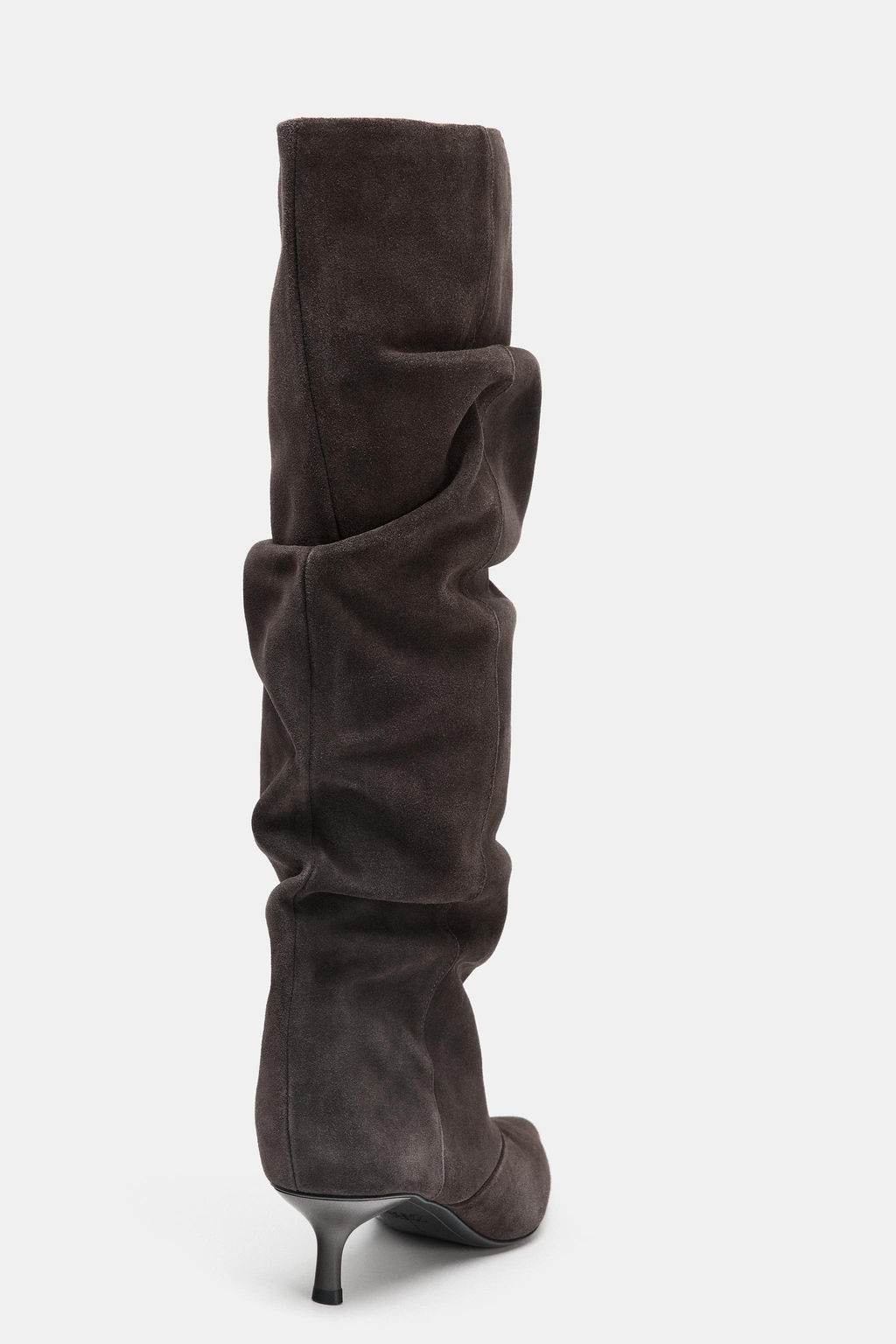 SPLIT SUEDE KITTEN HEEL BOOTS - Zara фото 5