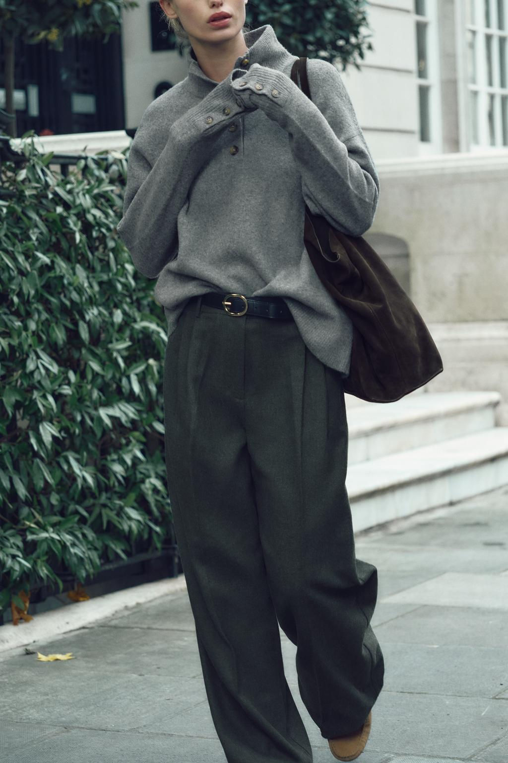 WIDE-LEG TROUSERS WITH BELT