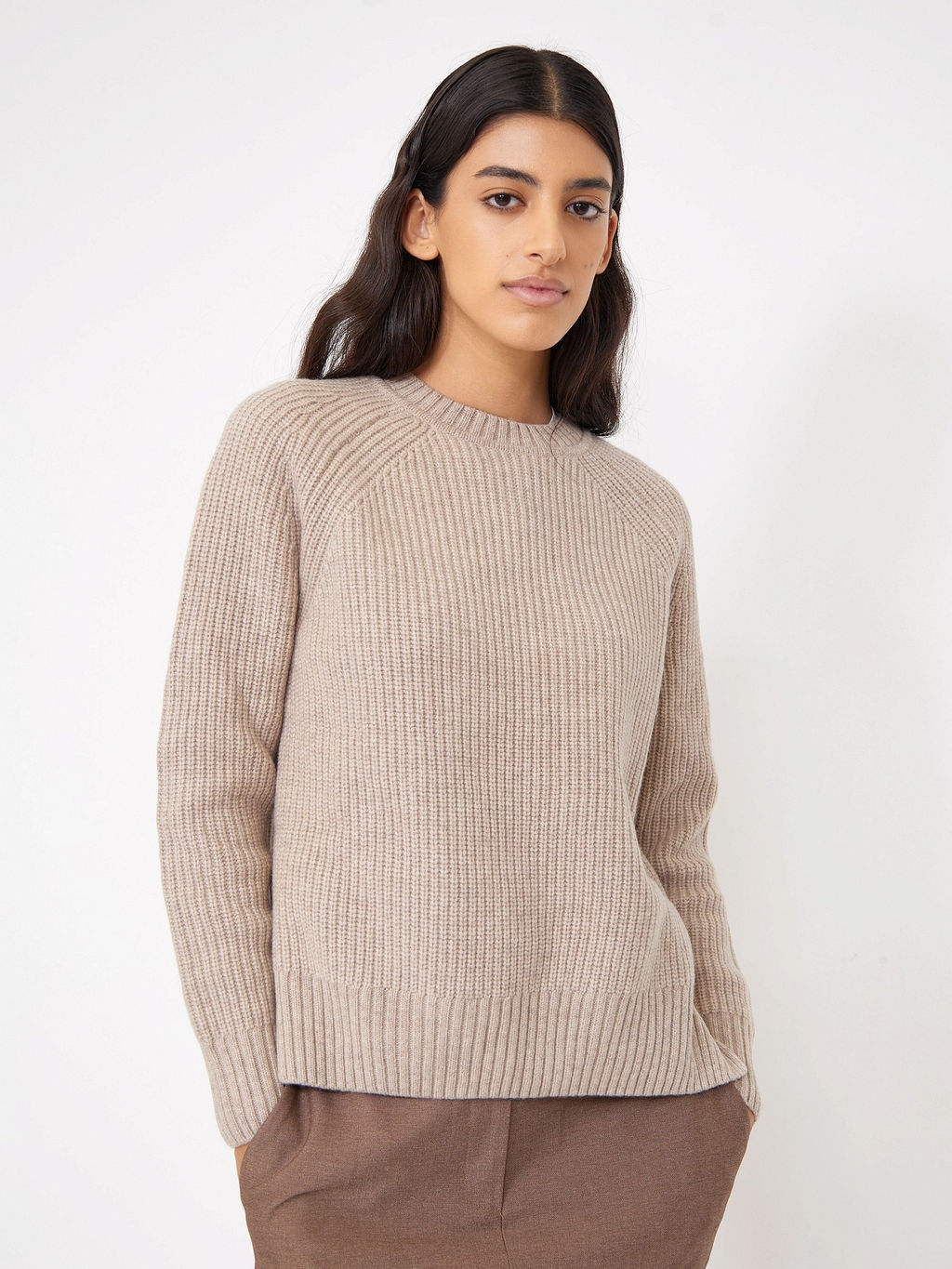 Джемпер с разрезами по бокам B2890/cammello - Emka фото 3