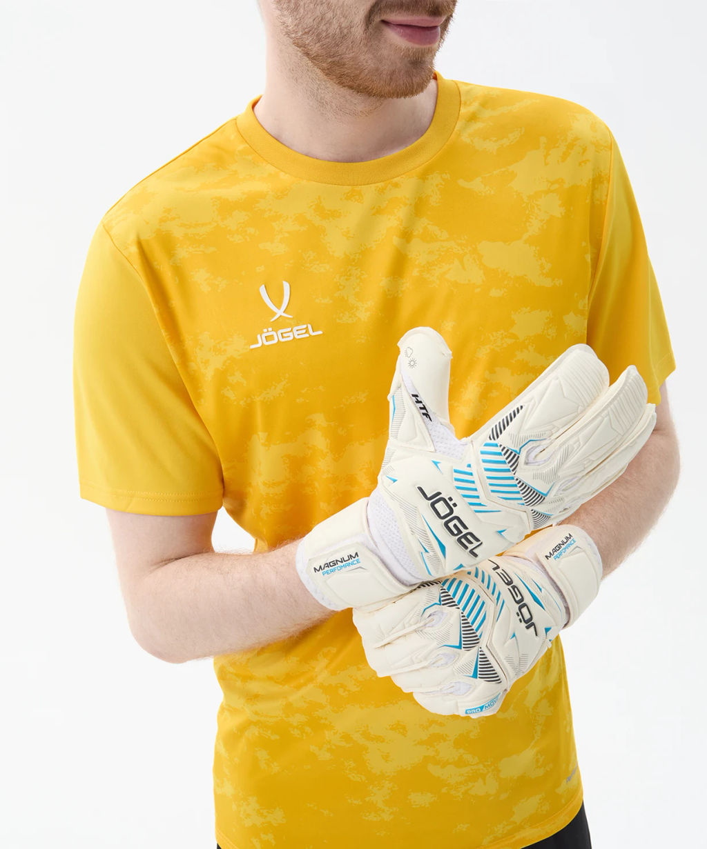 Перчатки вратарские JOGEL MAGNUM Perfomance EL4 Roll, белый  фото 9