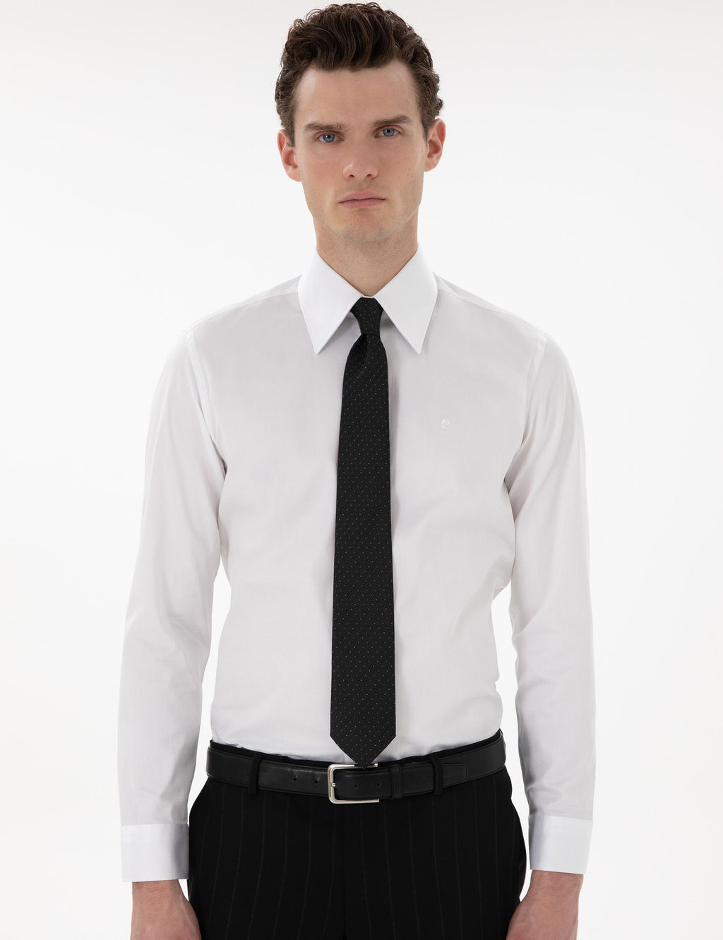 Beyaz Slim Fit Uzun Kollu G_mlek