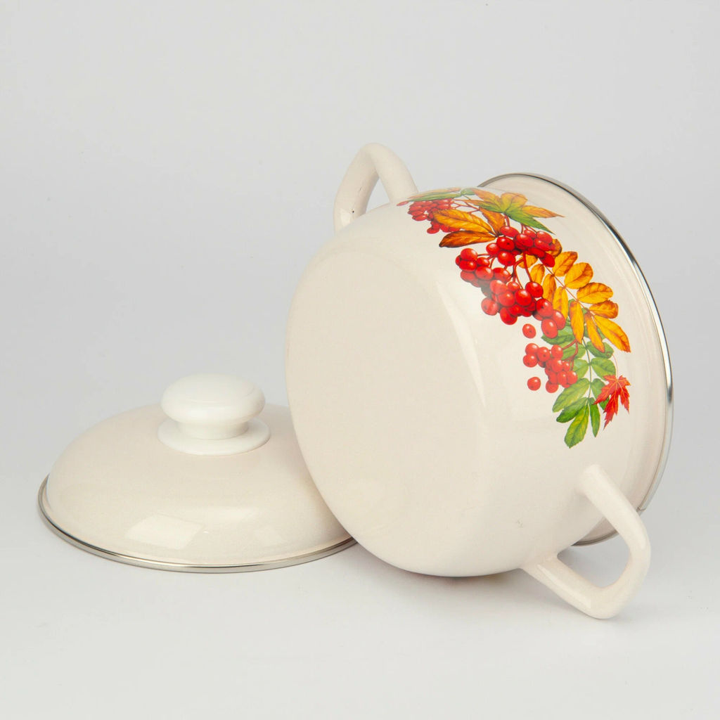 ЭМ_Кастрюля 5,0л сф. "Рябина" ст/кр арт С-4216АП2/4Жм (092409)