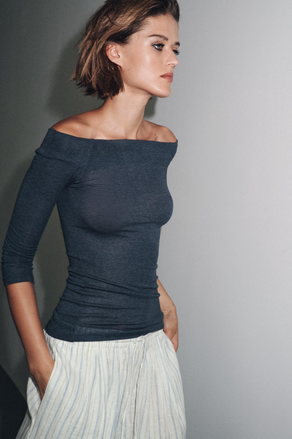 BOAT NECK T-SHIRT - Zara фото 4