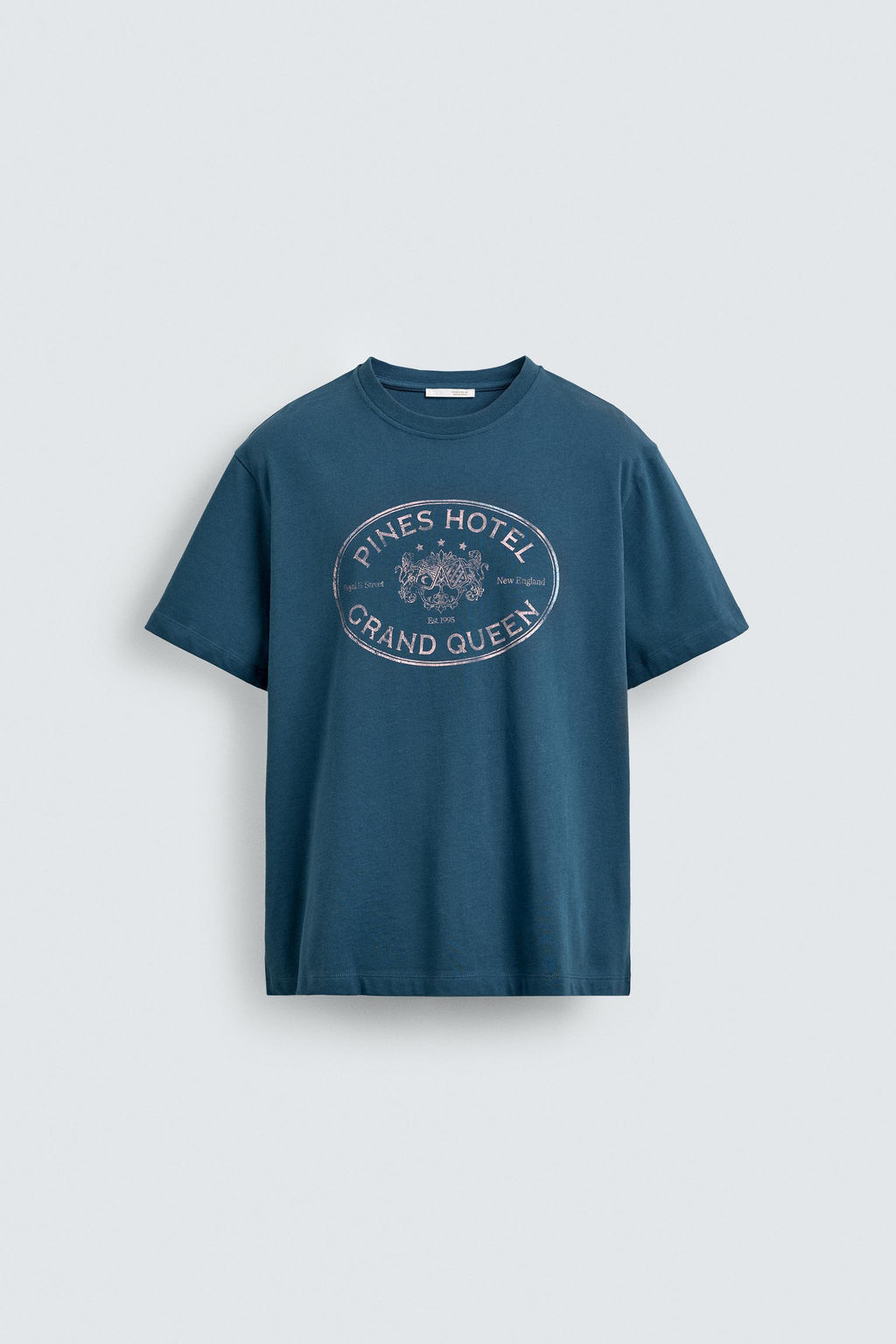 CAMISETA ESTAMPADO LAVADO / Azul?n