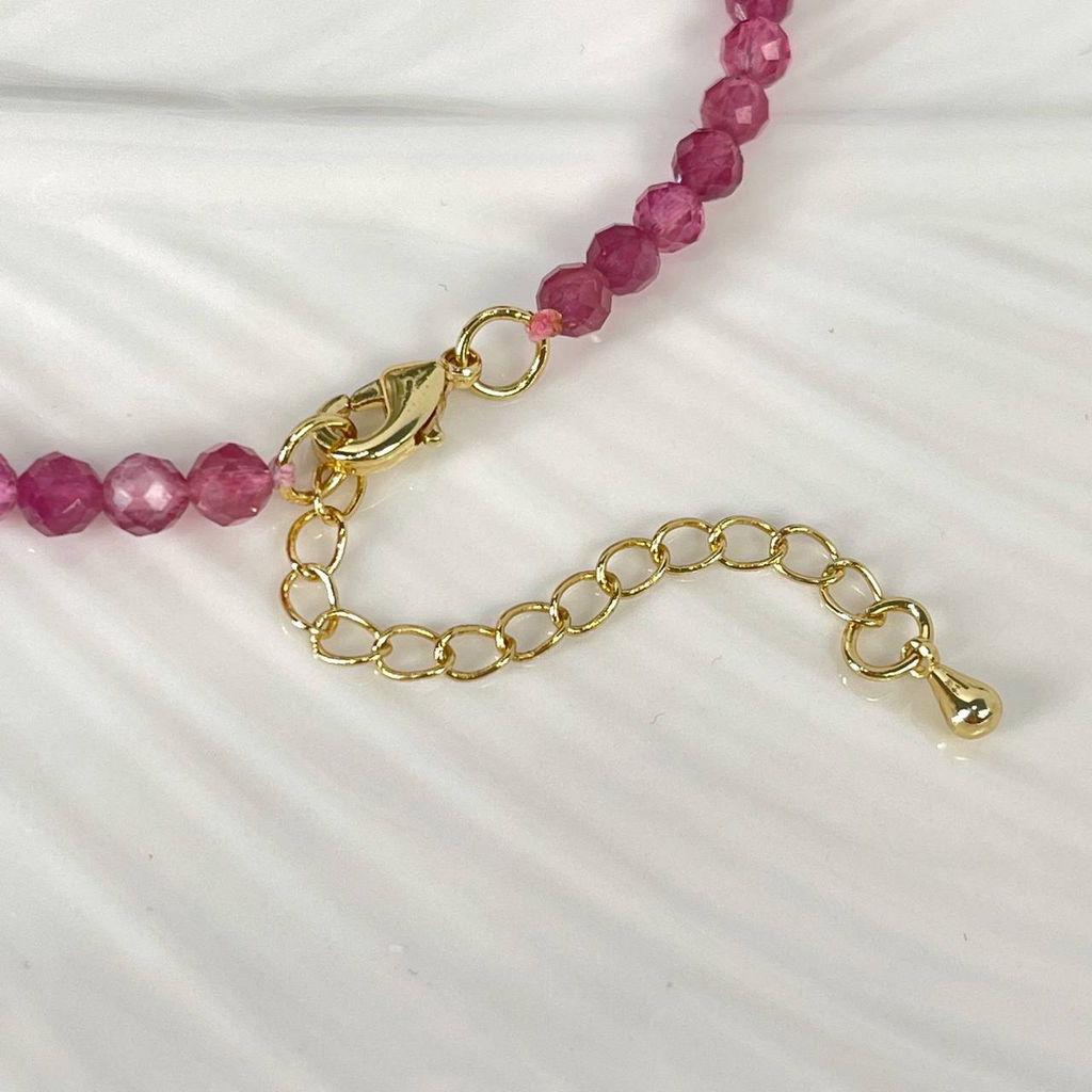 Бусы из розового Турмалина огранка 39 см +