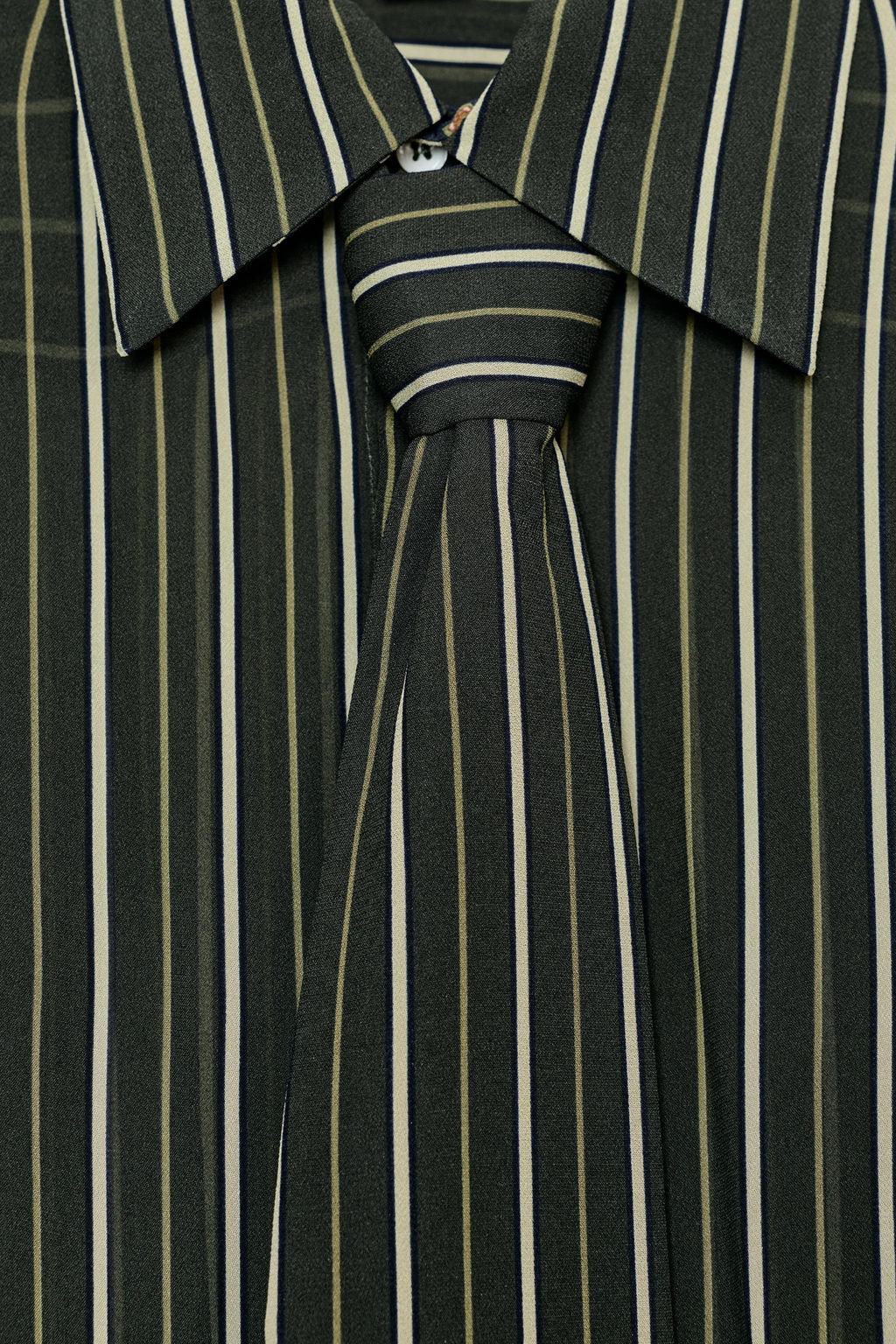 ZW COLLECTION STRIPED FLOWING SHIRT WITH TIE - Zara фото 7