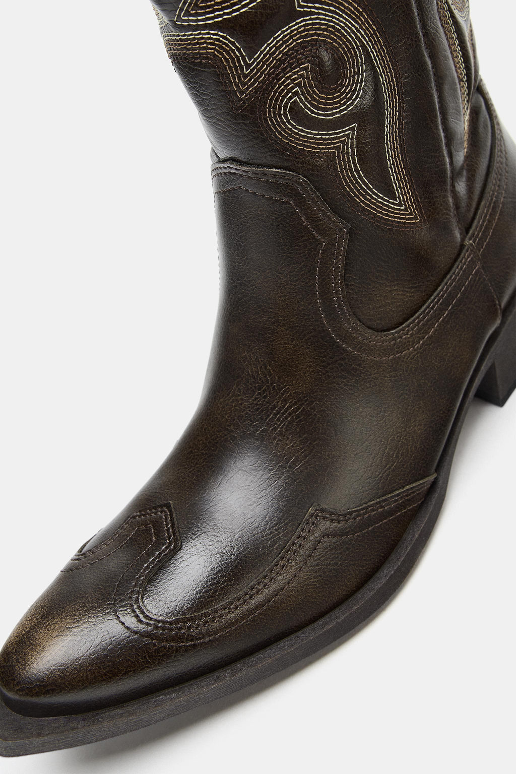 BOTA COWBOY / Marr?n - Zara фото 6