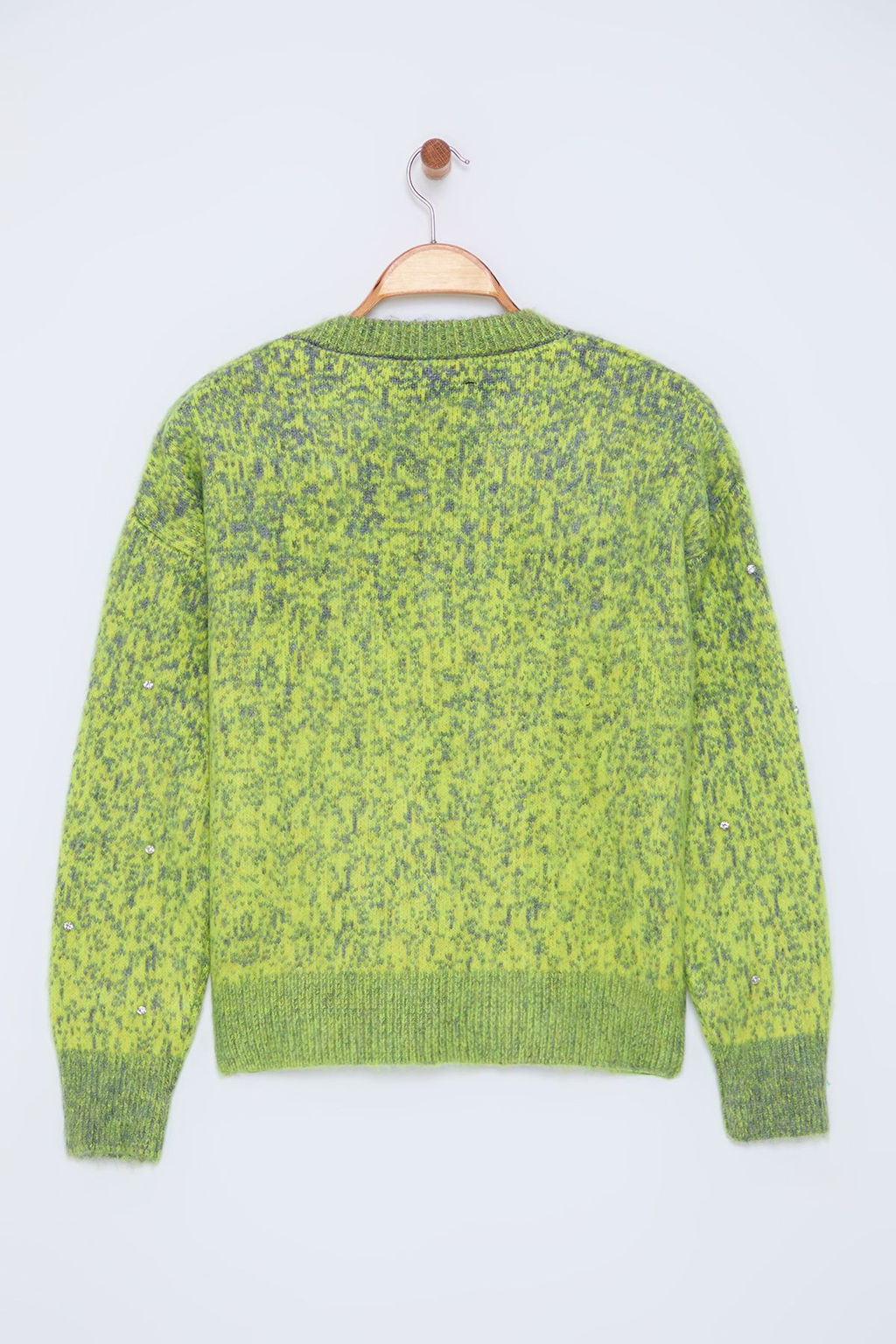 TRENDYOLMILLA Antrasit Yumusak Dokulu Desenli Ceket Gorunumlu Triko H?rka TWOAW25HI00185 фото 7