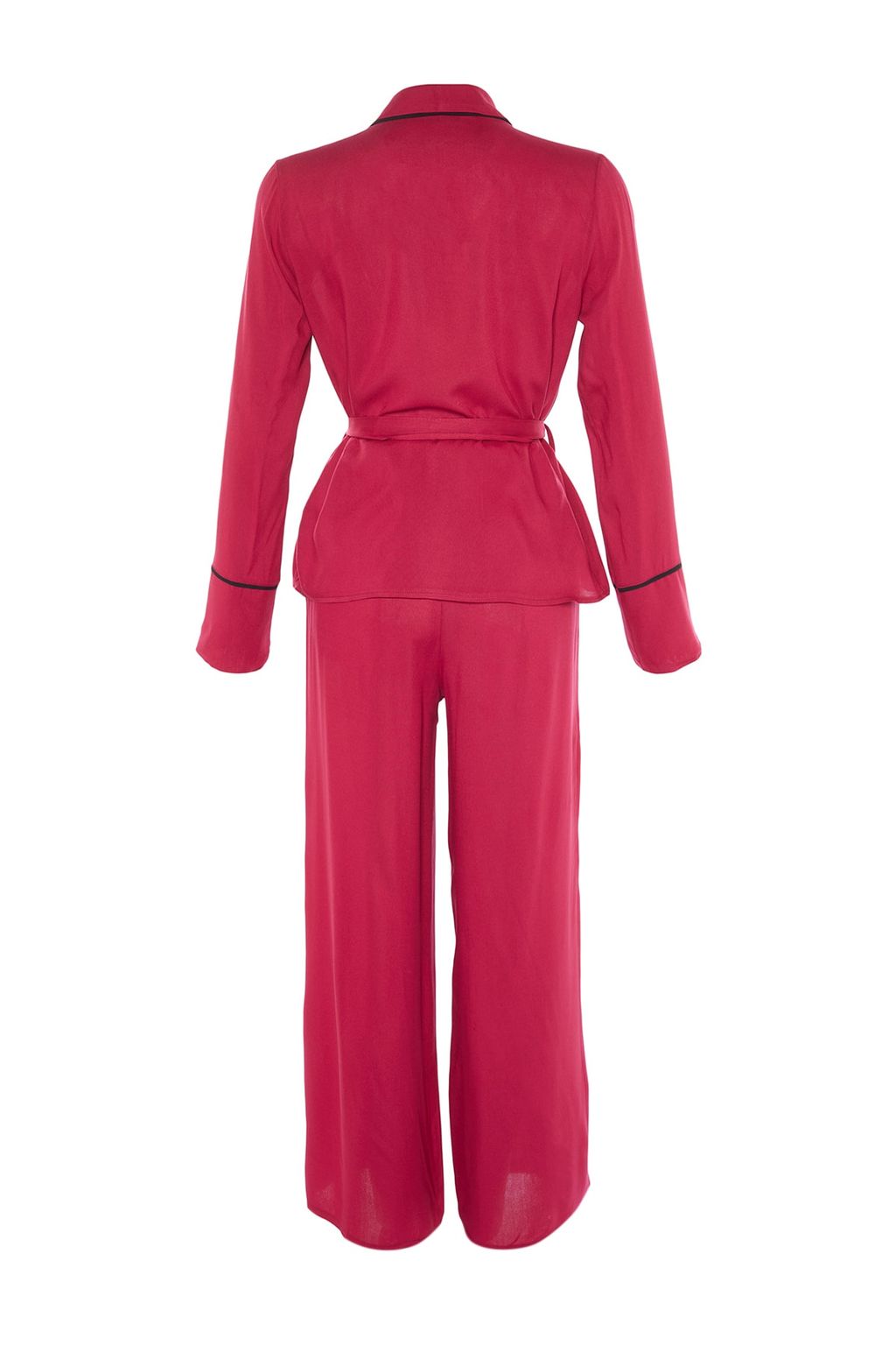 Trendyolmilla Bej Kusakl? Biye Detayl? Kruvaze Viskon Hamile Dokuma Pijama Tak?m? THMAW22PT1109  фото 31