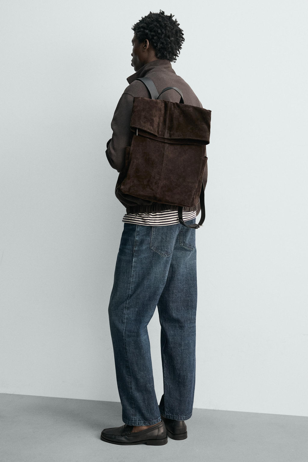 MOCHILA PIEL SOLAPA / Marr?n - Zara фото 2