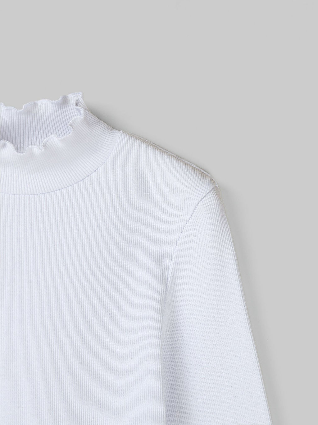 Бадлон с волнистым воротом Белый 7+ - Bungly фото 3