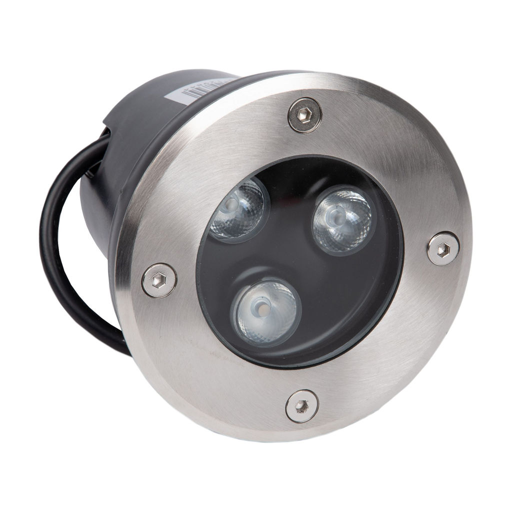 ULU-B10A-3W/2700K IP67 GREY Светильник светодиодный уличный. Архитектурный встраиваемый. Теплый белый свет (2700К). Корпус серый. TM Uniel.