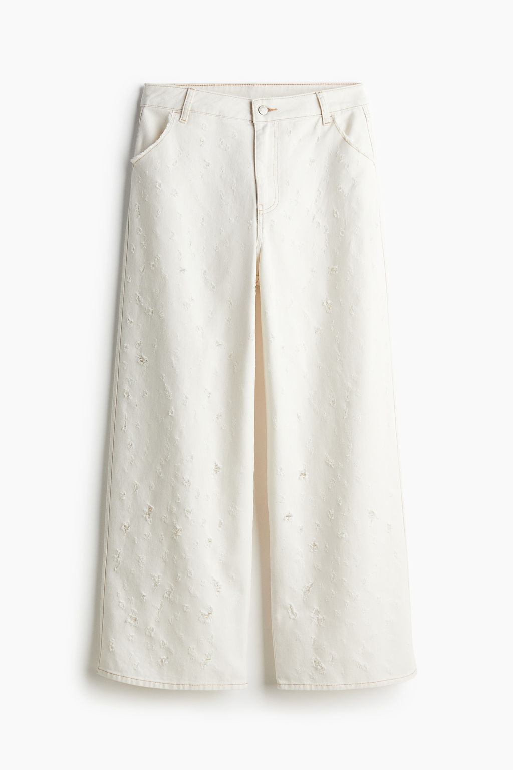 Pantalon de sarga con acabado desflecado - H&m фото 7