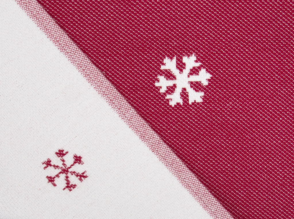 Полотенце х/б 9с23.111ж1 Снежинки-арт(ДТЭ бордовый) 50х140см