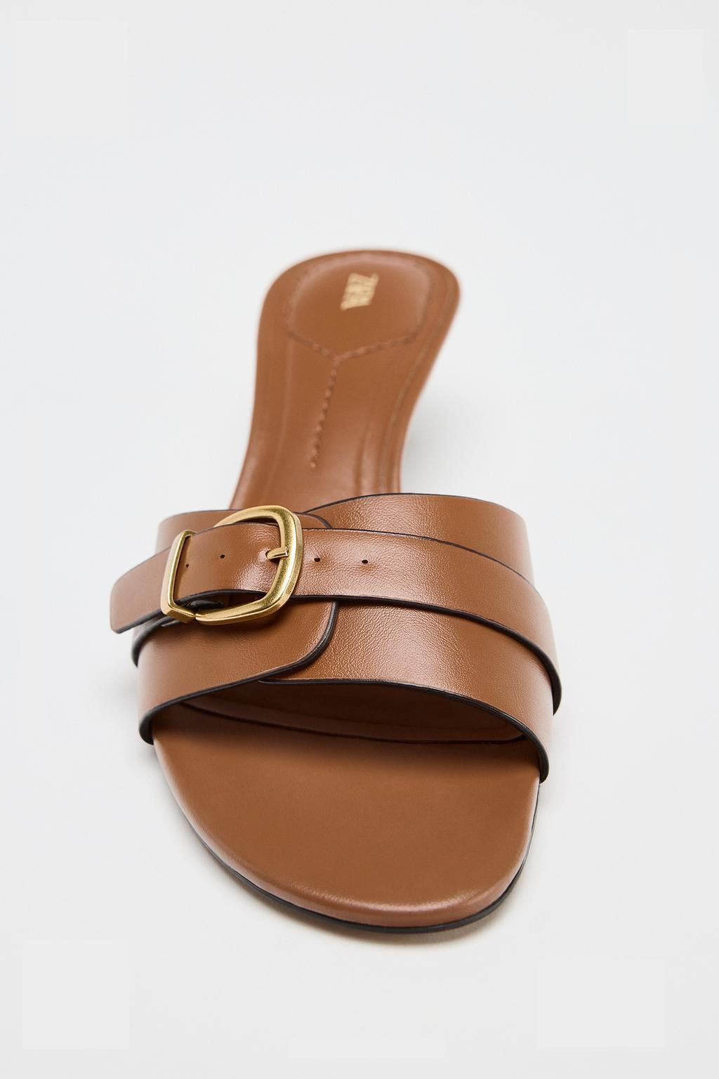 BUCKLED HEELED SANDALS - Zara фото 5