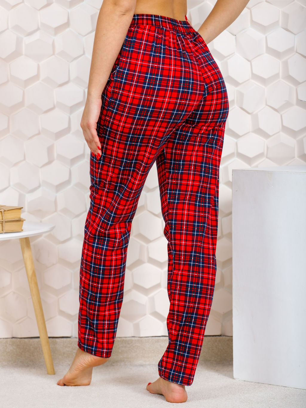 614 Брюки "Красная клетка"