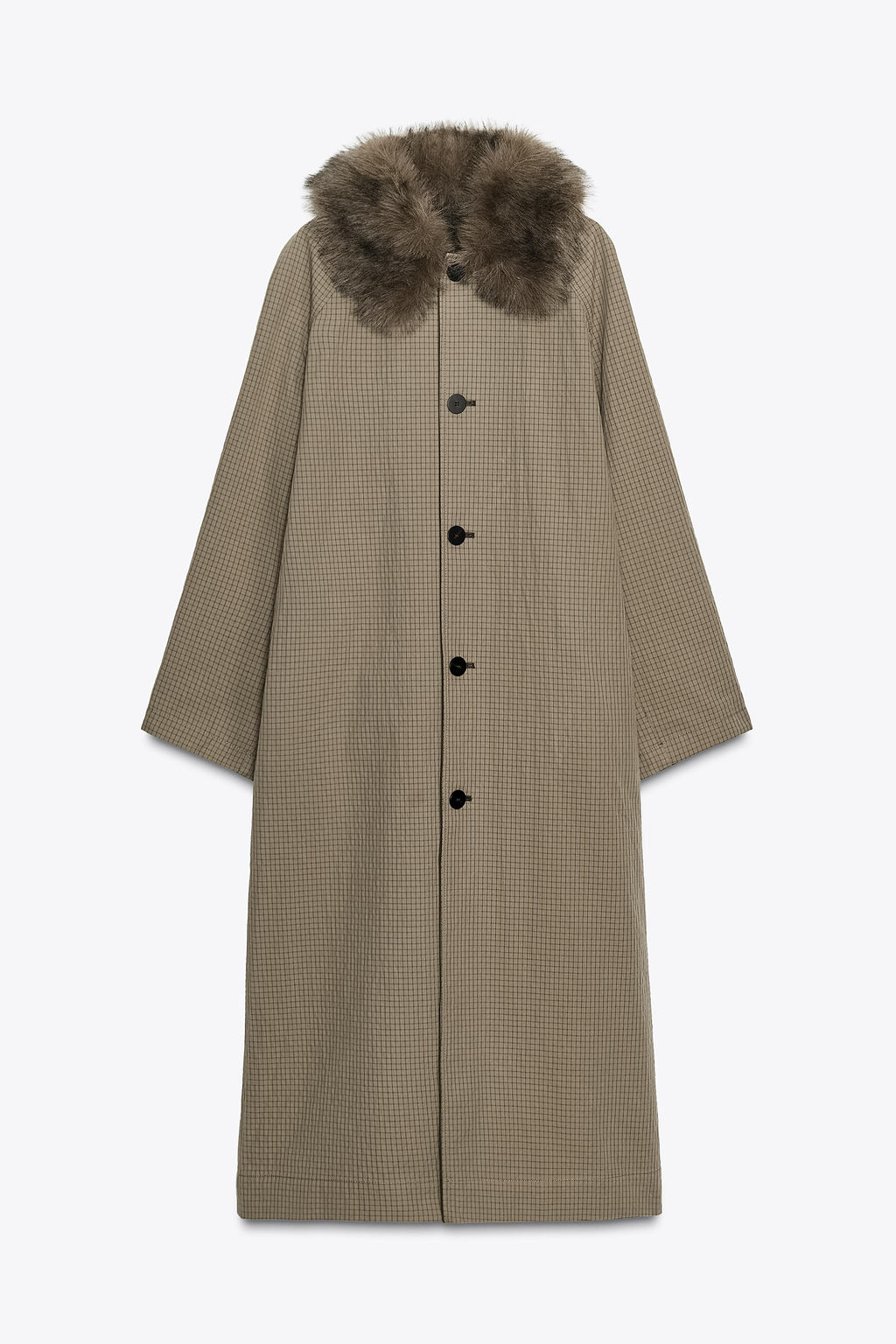 ZW COLLECTION LIMITED EDITION REVERSIBLE TRENCH COAT WITH FAUX FUR COLLAR - Zara фото 3