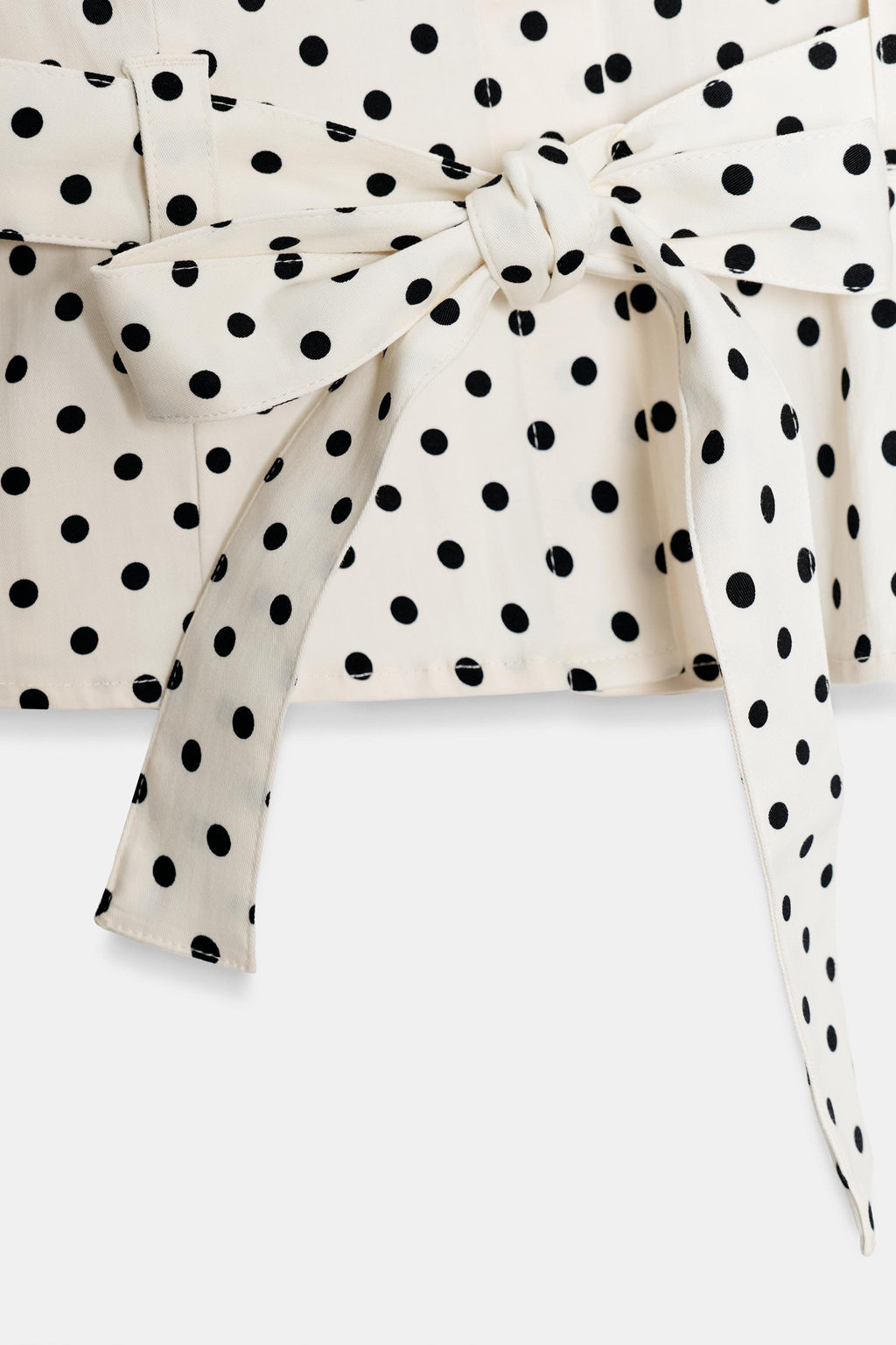 CHAQUETA CAMISERA LUNARES / Blanco / Negro - Zara фото 7