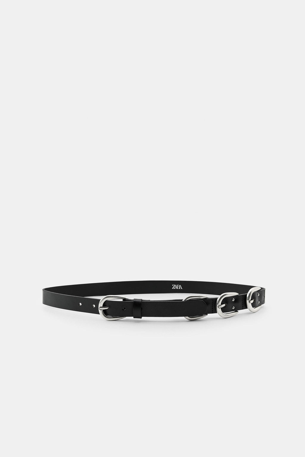 LEATHER BELT WITH MULTIPLE BUCKLES - Zara фото 2