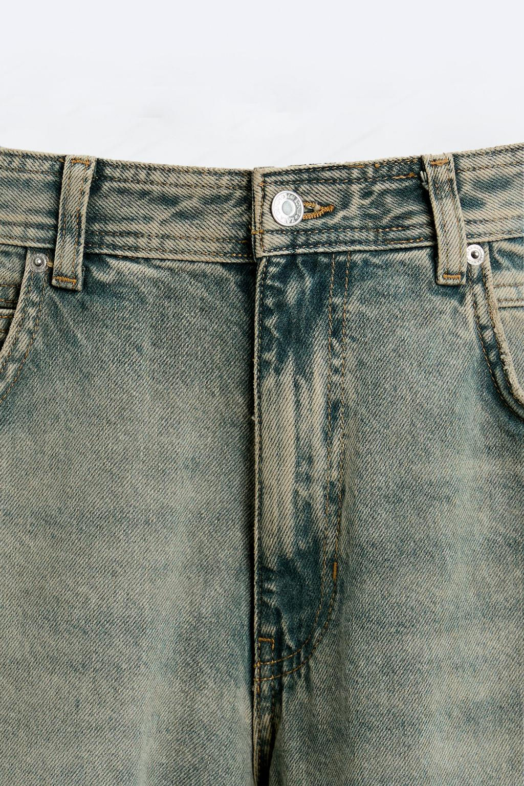 RELAXED FIT JEANS WITH SEAM DETAILS - Zara фото 8