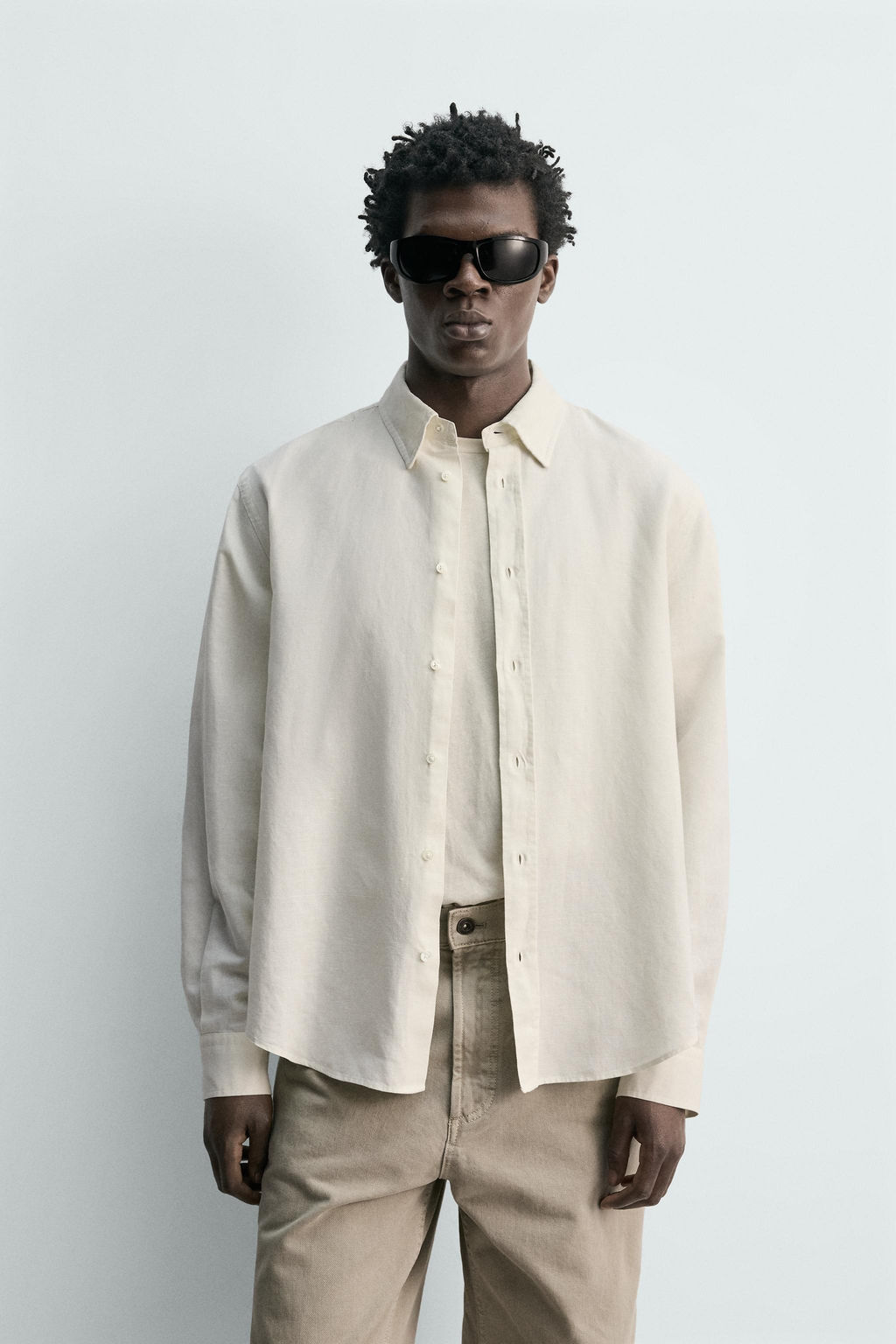 CAMISA REGULAR FIT C??AMO - ALGOD?N / Blanco - Zara фото 2