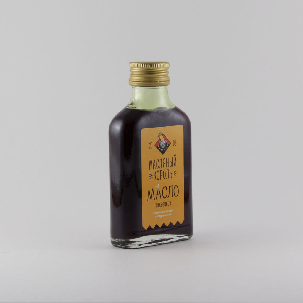 Масло тыквенное нерафинированное Масляный король 0,1л