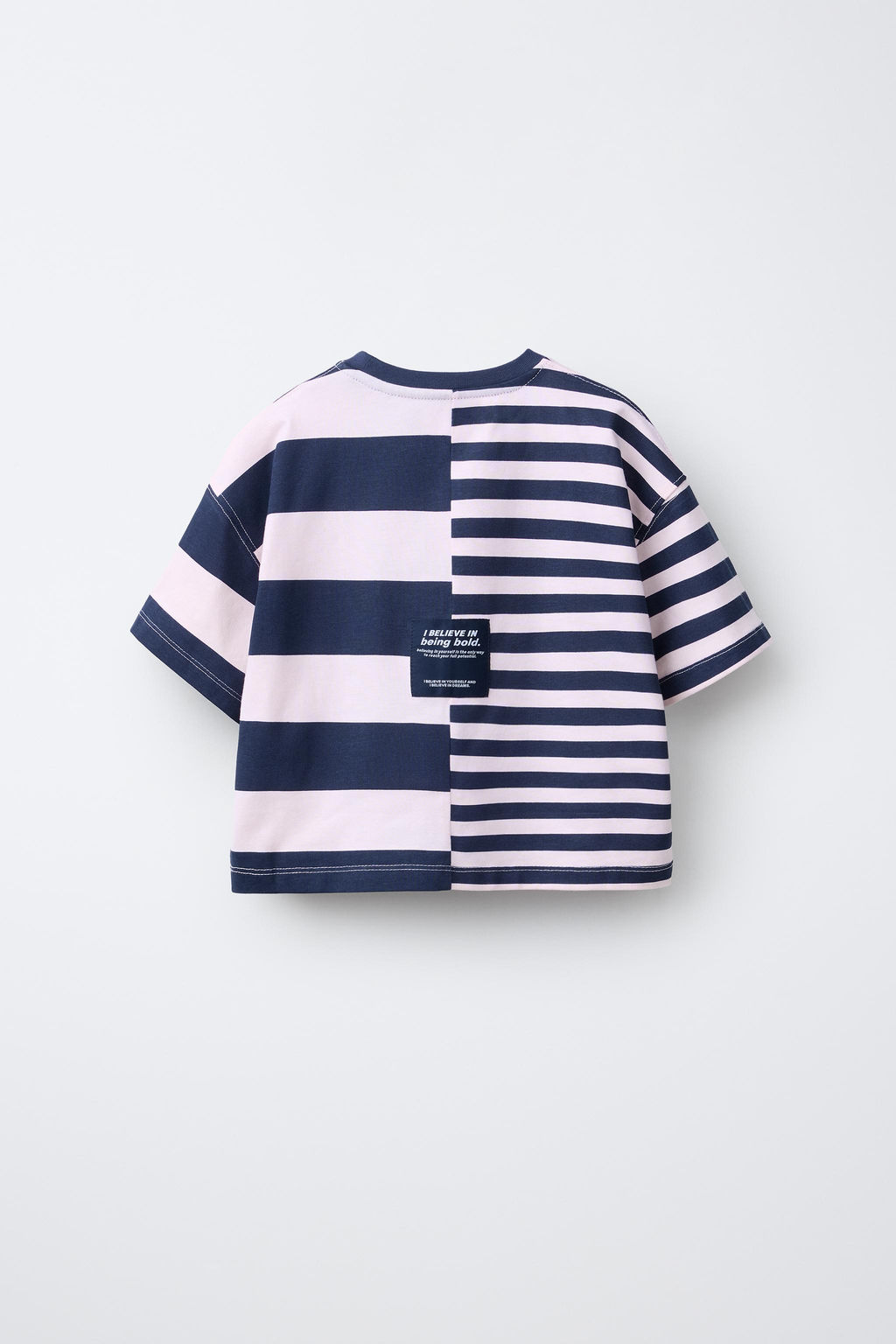 CAMISETA RAYAS TEXTO / Marino / Blanco - Zara фото 2