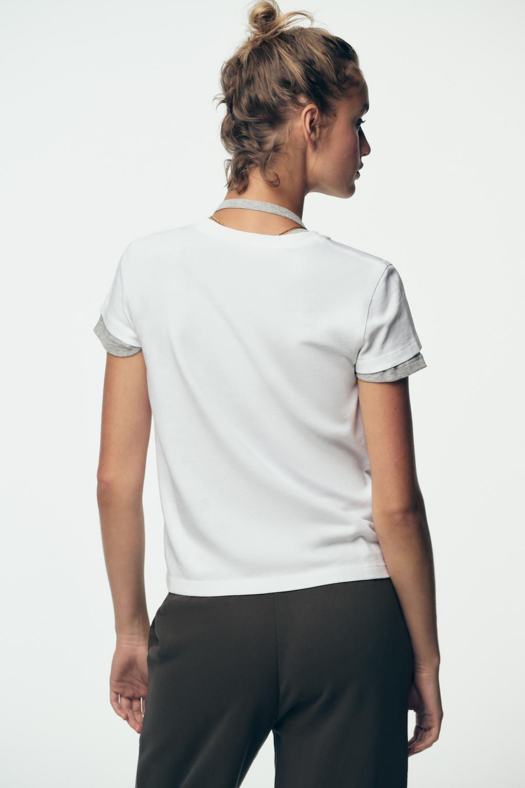 WASHED T-SHIRT WITH POCKET - Zara фото 6