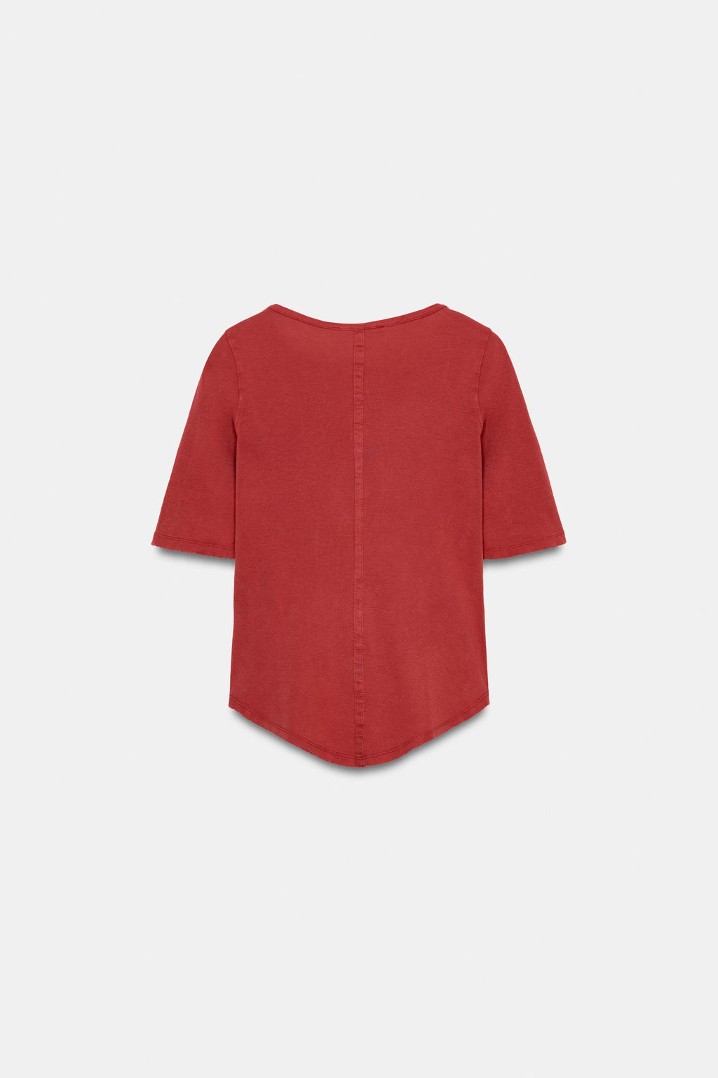 CAMISETA EFECTO LAVADO / Rojo - Zara фото 9