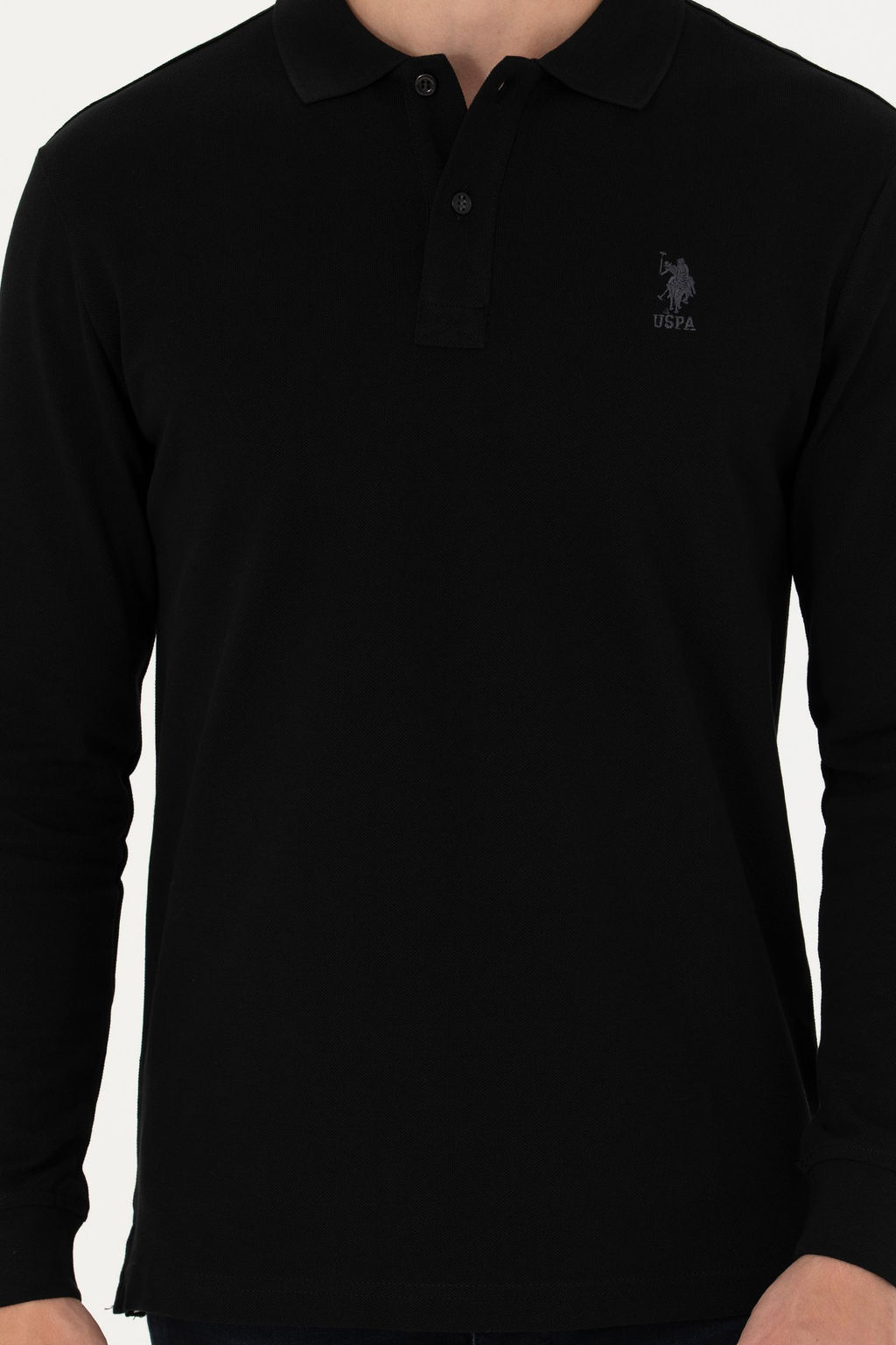 U. S. Polo Assn Мужская черная базовая толстовка с воротником поло - U.s. polo assn фото 20