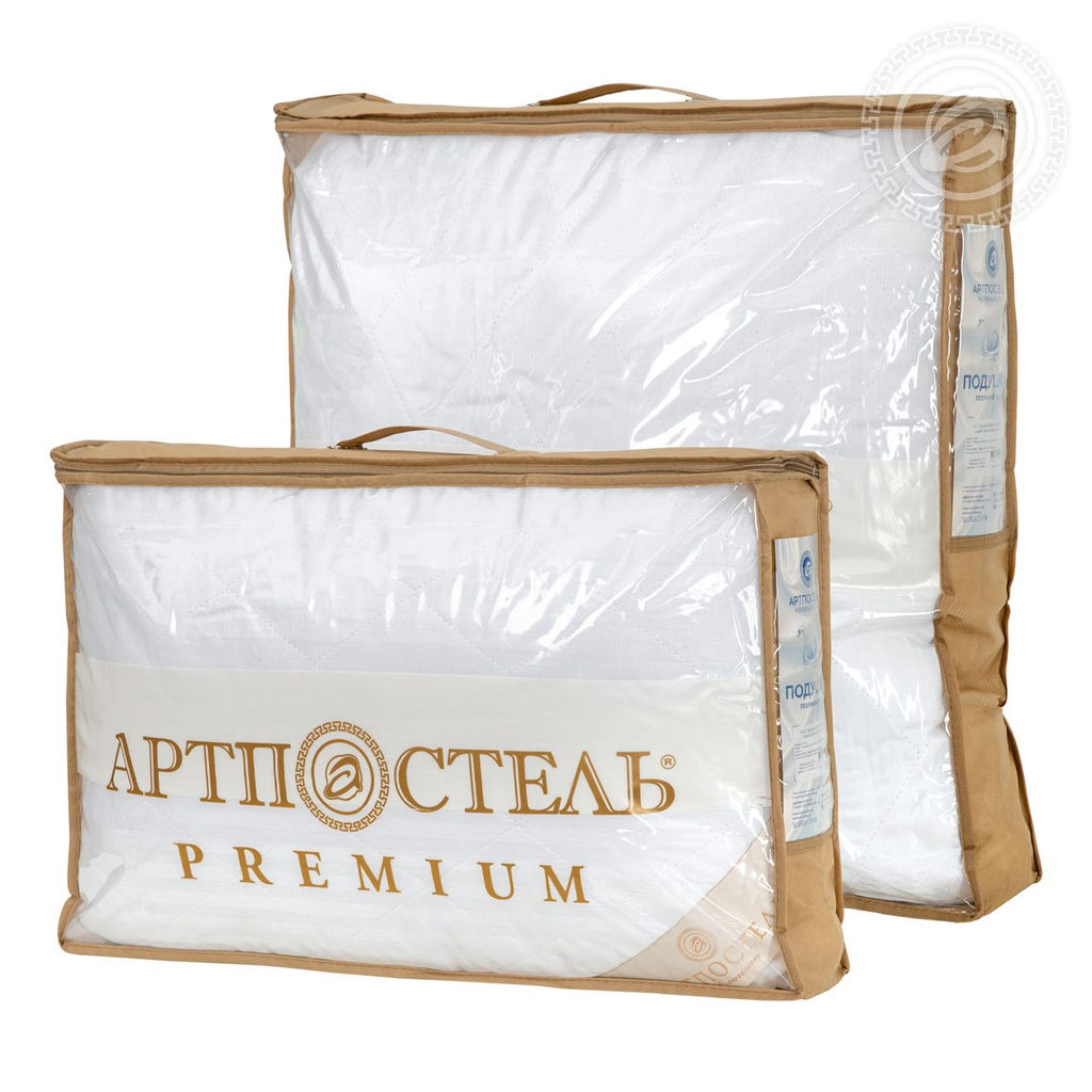 Подушка страйп-сатин Лебяжий пух 48*68/1 шт. Премиум (сатин) - Артпостель фото 8