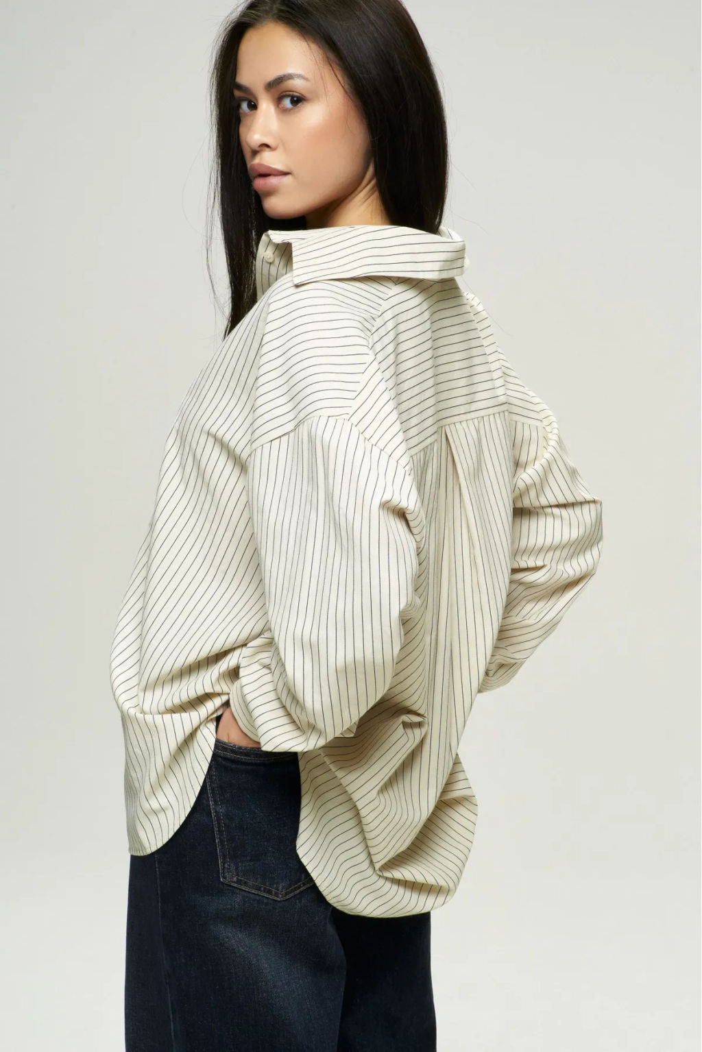 Рубашка Classic в полоску Milk - Erist store фото 5