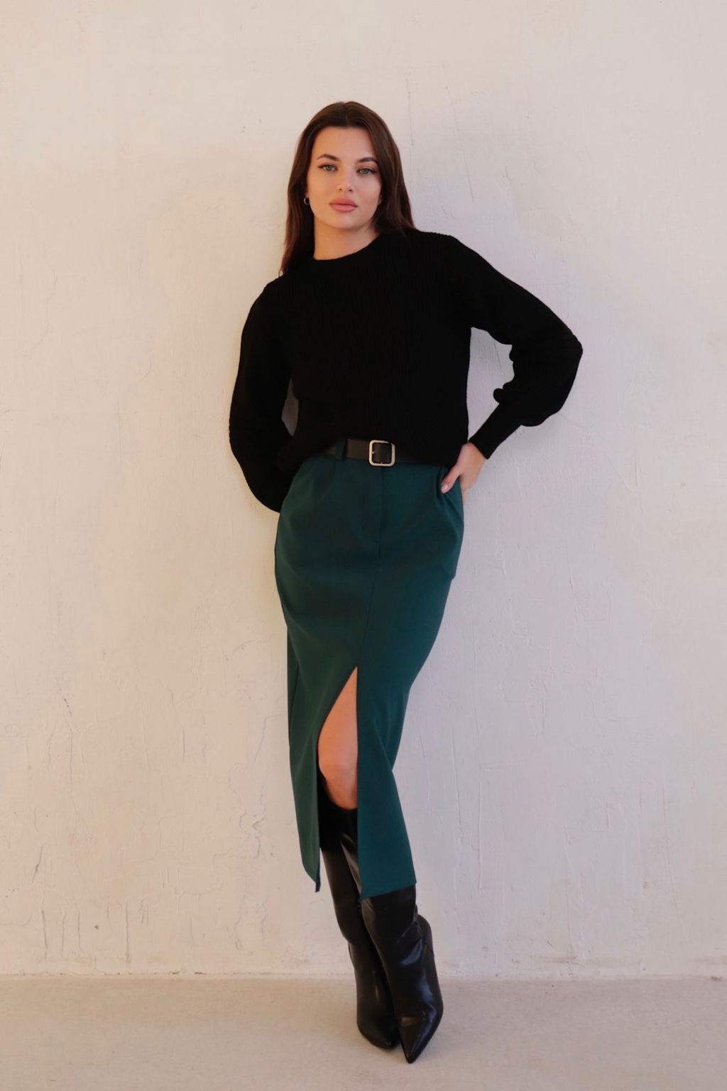 Юбка миди-макси с разрезом спереди - Martichelli фото 102