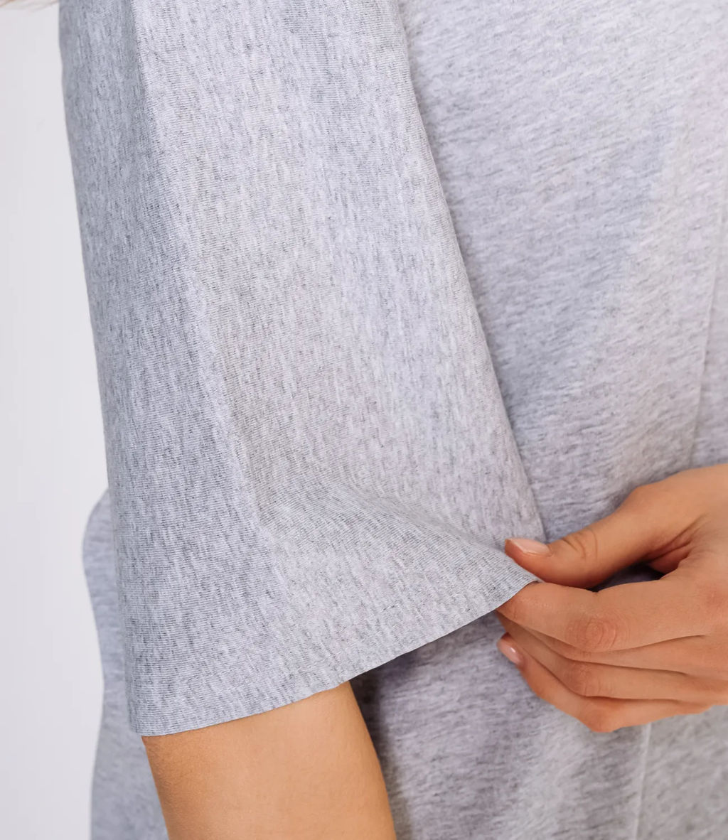 Футболка #ОКТ075001, серый меланж