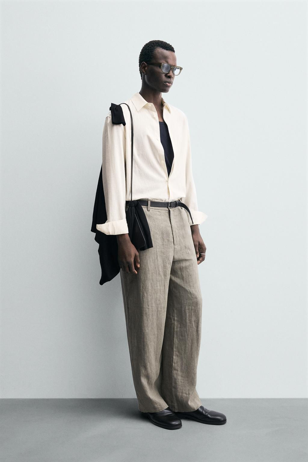 STRIPED COTTON-VISCOSE SHIRT - Zara фото 4
